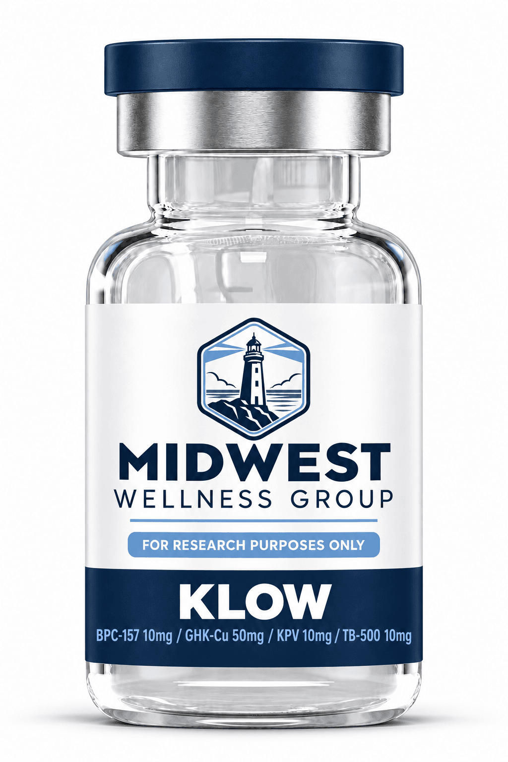 KLOW BPC-157 10mg / GHK-Cu 50mg / KPV 10mg / TB-500 10mg research product